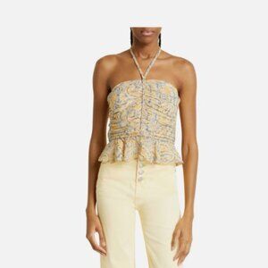 Veronica Beard Arienne Paisley Silk Halter Top, SZ 16, $398 NWOT